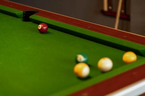 snooker table close up